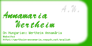 annamaria wertheim business card